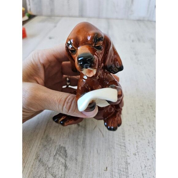 Goebel dog singing ceramic 33136 vintage puppy decor statue figurine - Picture 6 of 9